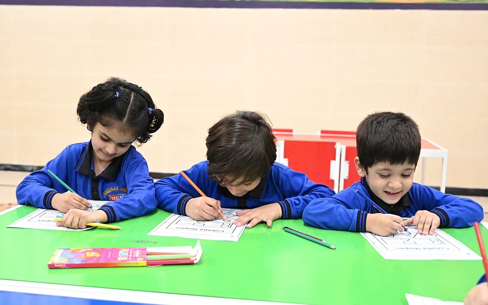Kindergarten students at American School of A.I.